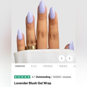 NEW Sassy Saints Gel Nail Wraps LAVENDER BLUSH